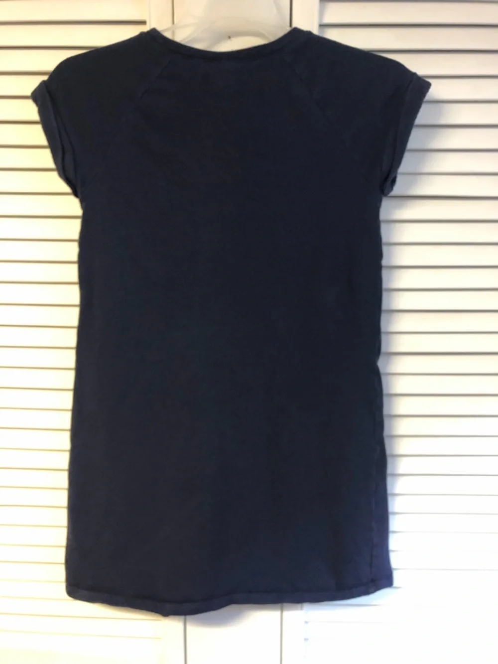 GAP girls size 10 Navy Dress with Pink Rose Embroidery